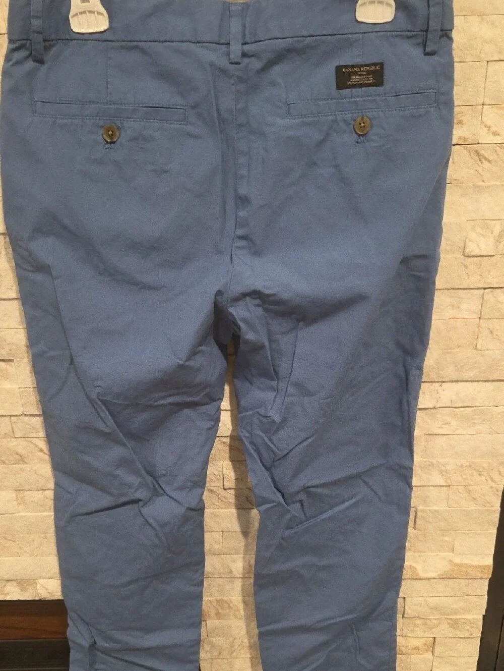 Blue Men's Casual Banana Republic Flat-Front Pants